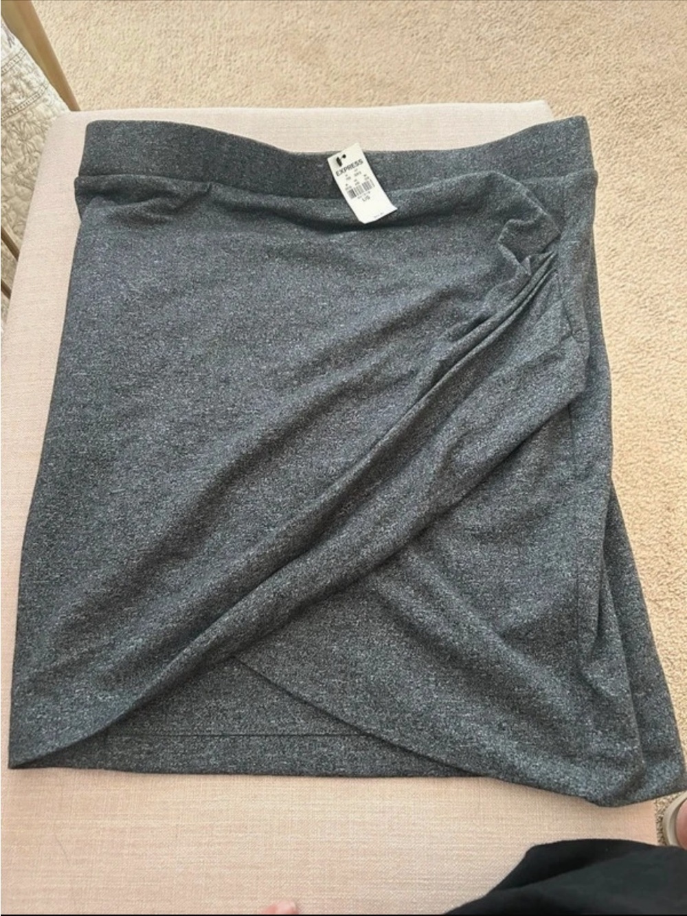 Express grey wrap skirt